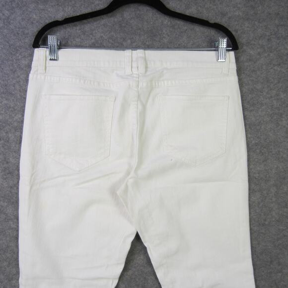 Old Navy Jeans Womens 8 White Low Rise Skinny Leg Stretch Denim Pants - Picture 6 of 8